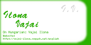 ilona vajai business card